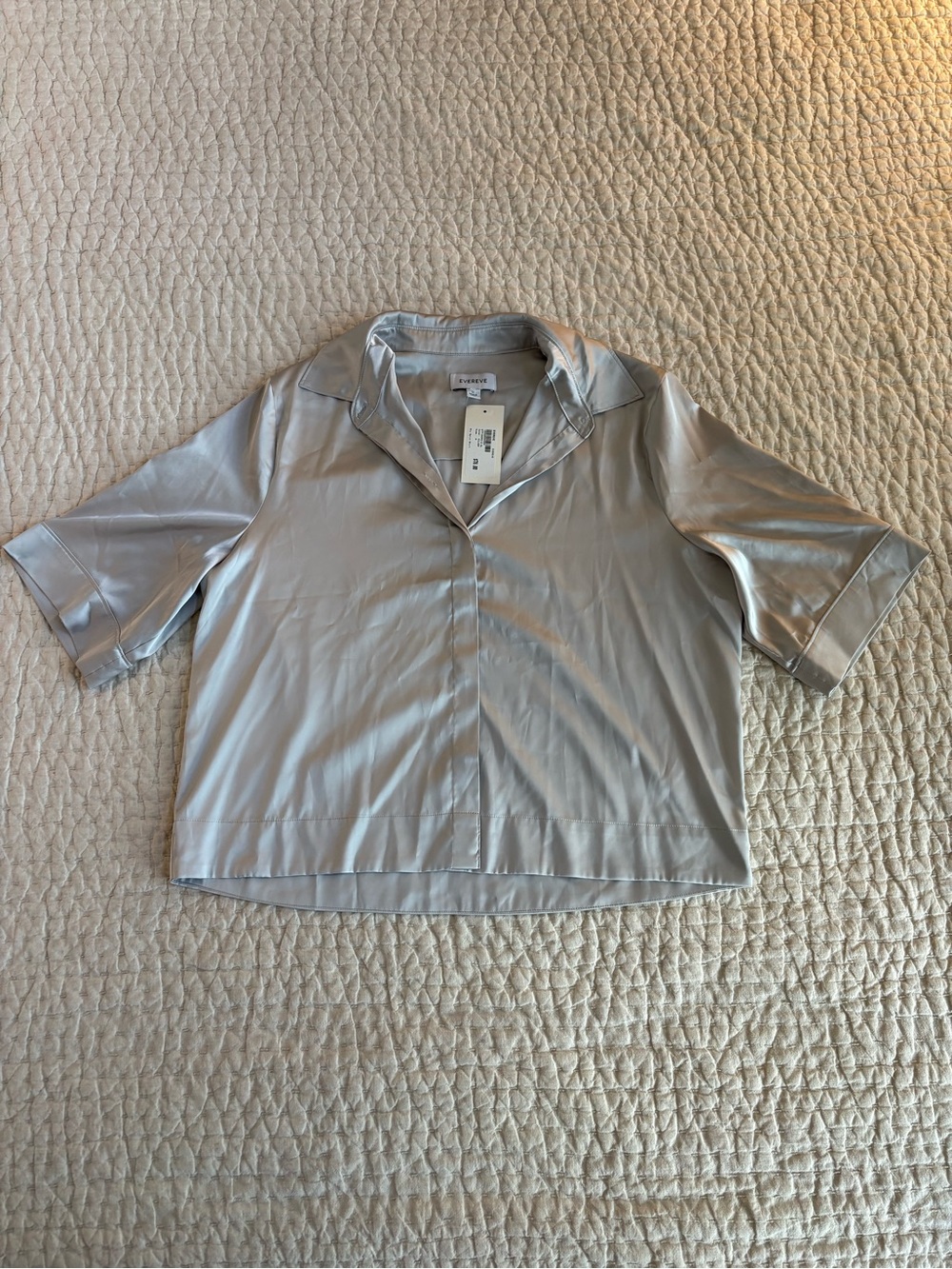 NWT Evereve Aly Satin Shirt